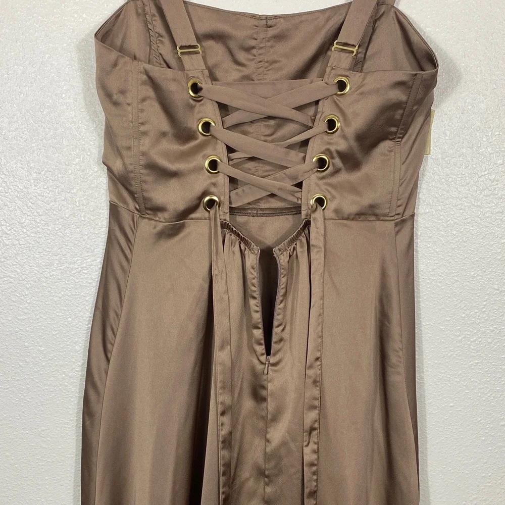Show Me Your MuMu Tan Maxi Dress Size L - Picture 11 of 16